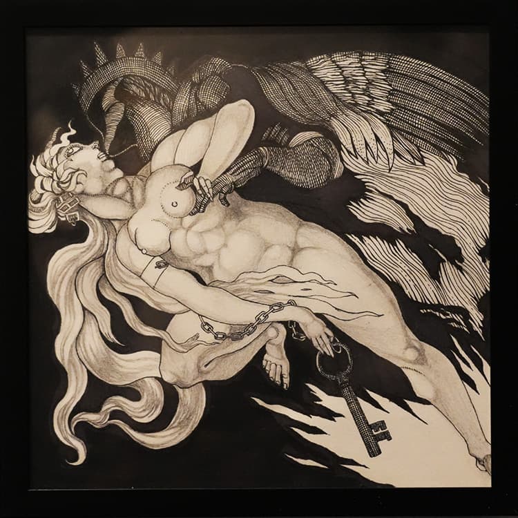 Example anonymous 8x8 artwork from Art Incognito 2025